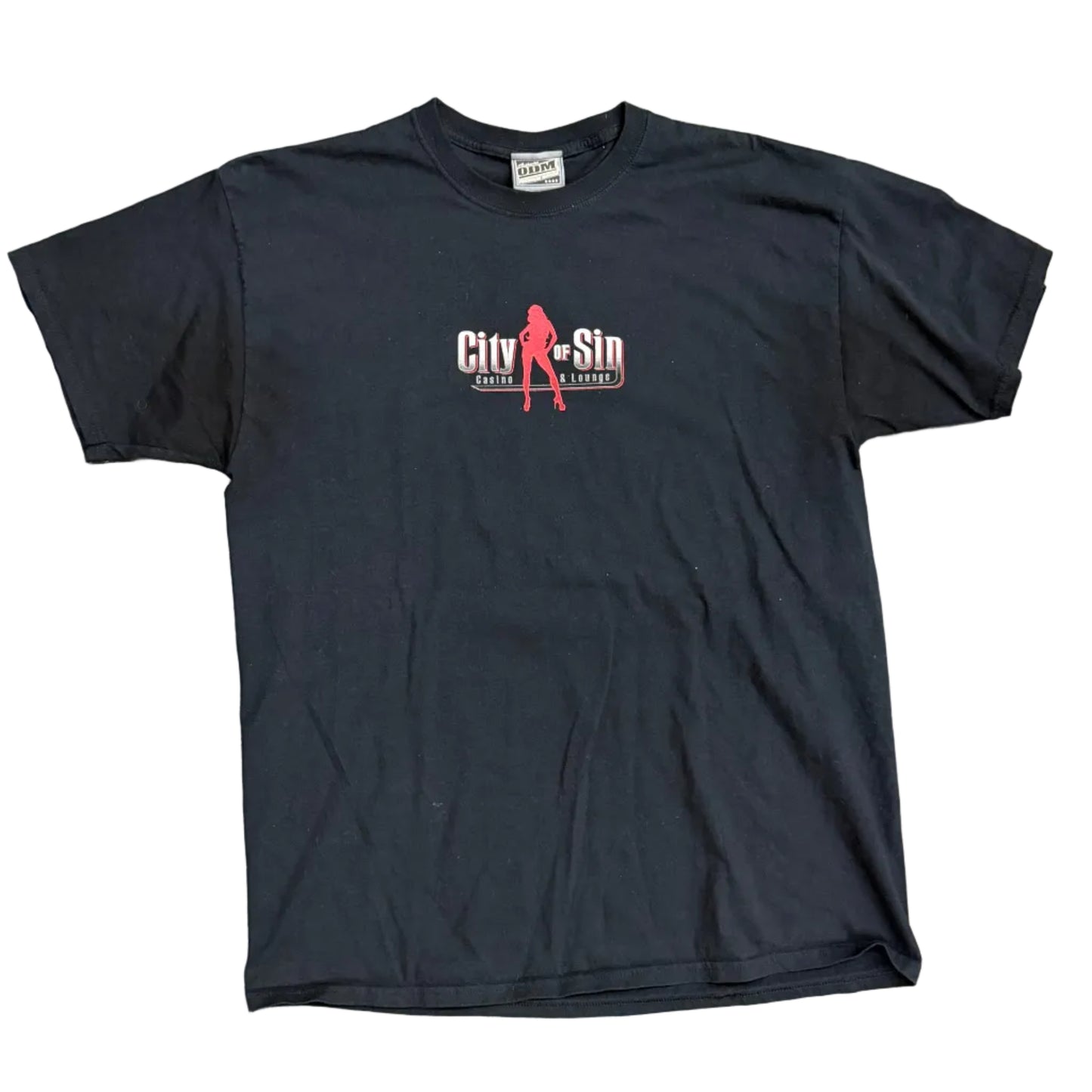 Vintage City Of Sin Poker Tee Black