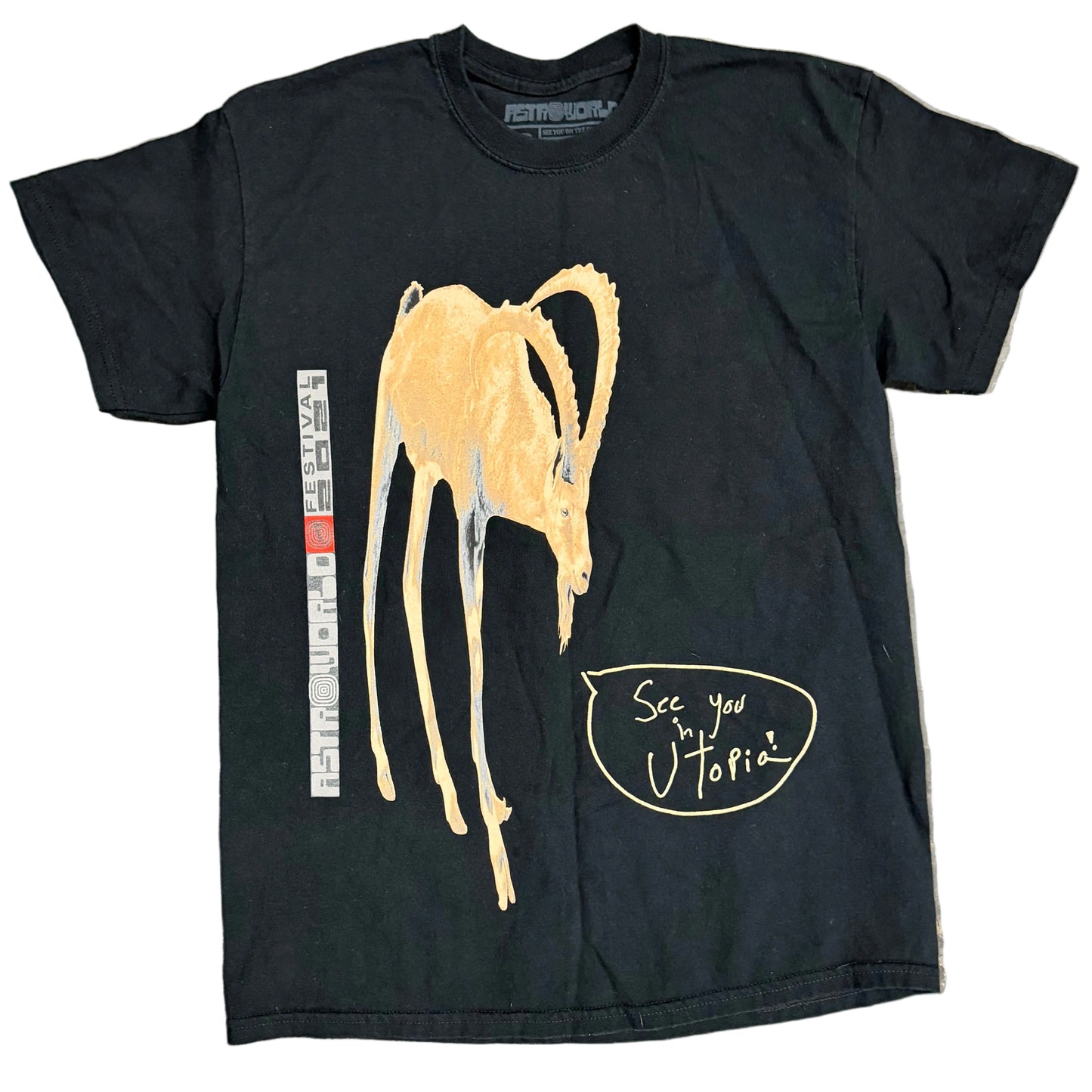 USED Travis Scott Astroworld Festival Goat Tee