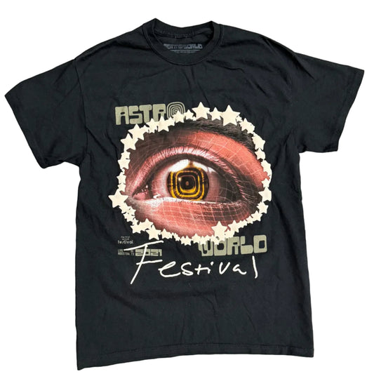 USED Travis Scott Astroworld Festival Eye Tee Black