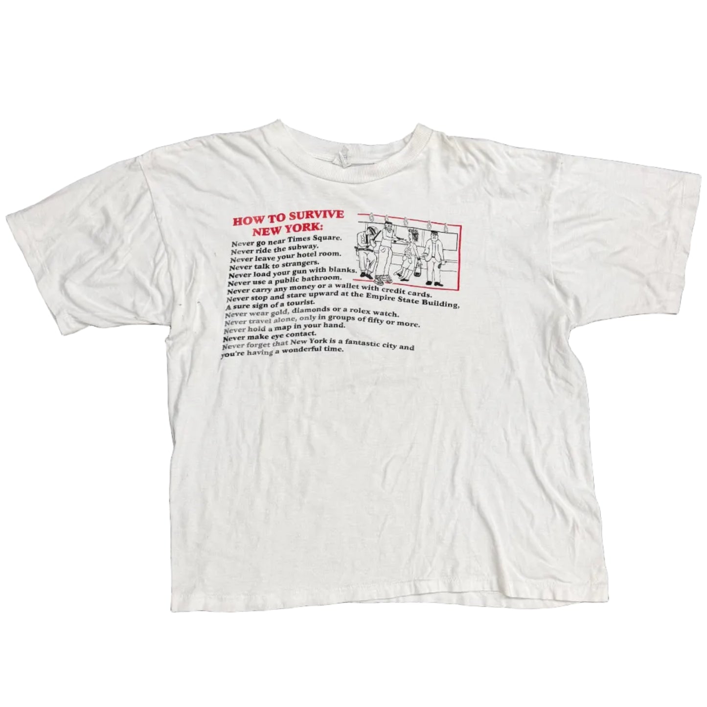 Vintage Survive New York Tee White