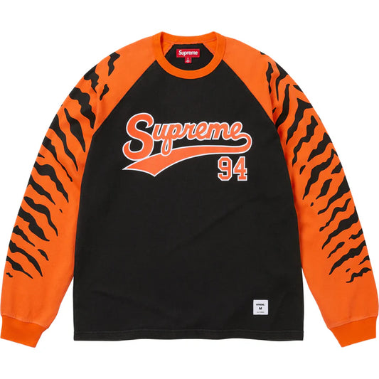 Supreme Tiger Raglan LS Top Black