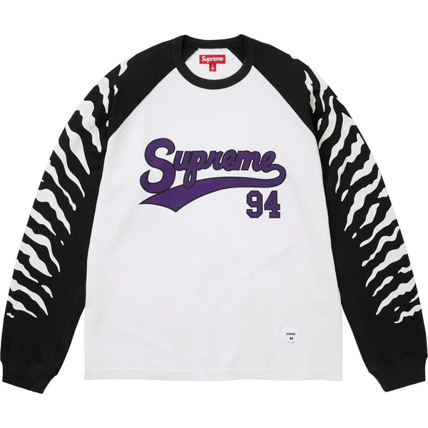 Supreme Tiger Raglan LS Top White