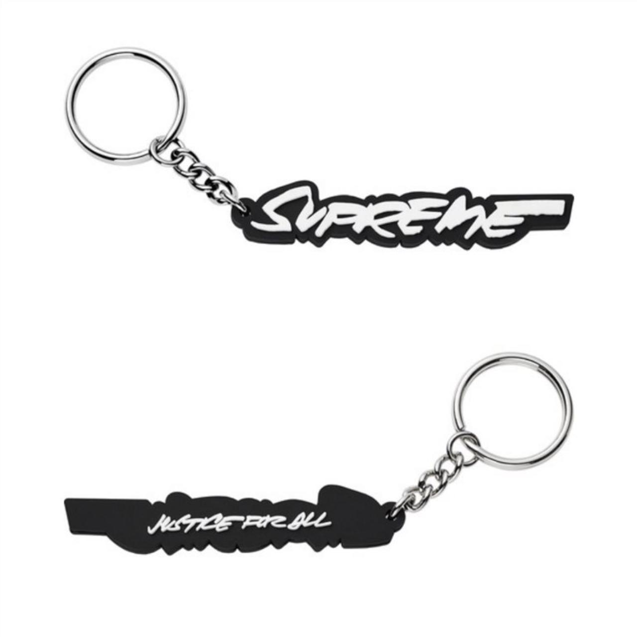 Supreme Futura Logo Keychain Black