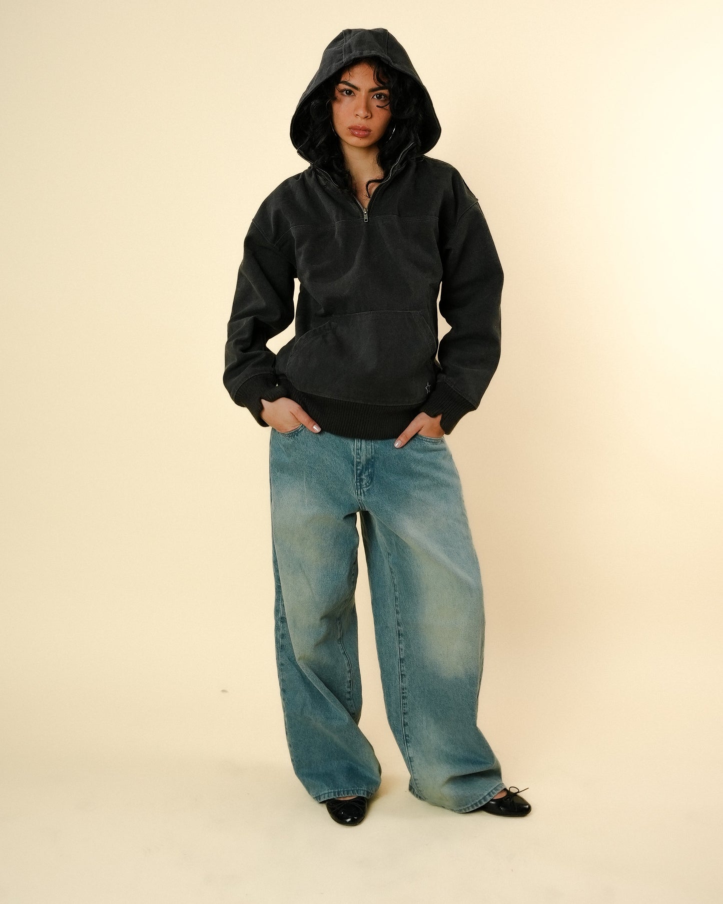 CANVAS WORK JACKET - VINTAGE BLACK