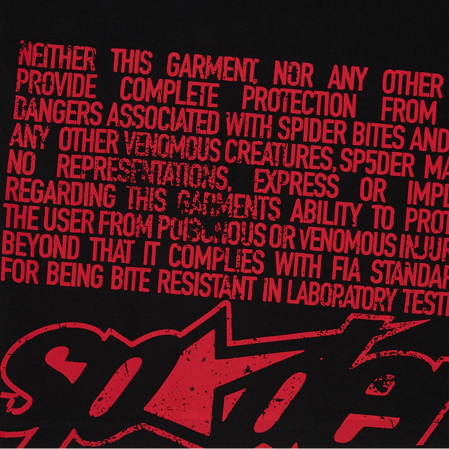 Sp5der DISCLAIMER TEE