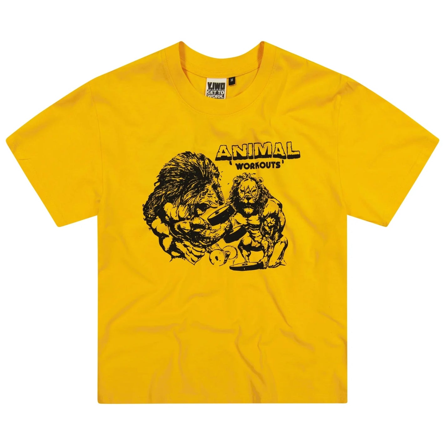 Y.IWO Animal Workouts Standard Tee Yellow