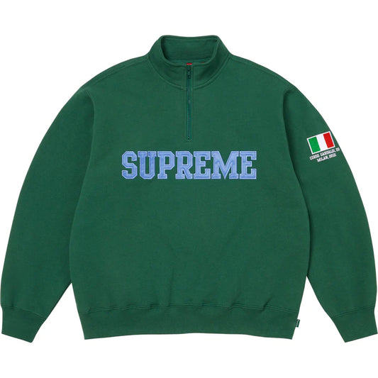 Supreme Shop Flag Half Zip Pullover Dark Green - Milan