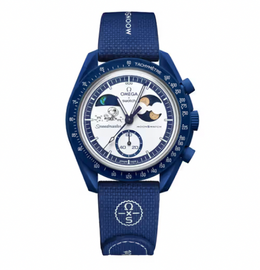 Swatch x Omega Bioceramic Moonswatch Mission To Earthphase Moonshine Snoopy Gold (Corn Moon)