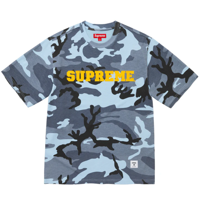 Supreme Collegiate Appliqué S/S Top Blue Camo