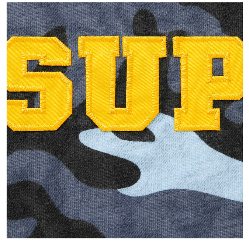 Supreme Collegiate Appliqué S/S Top Blue Camo