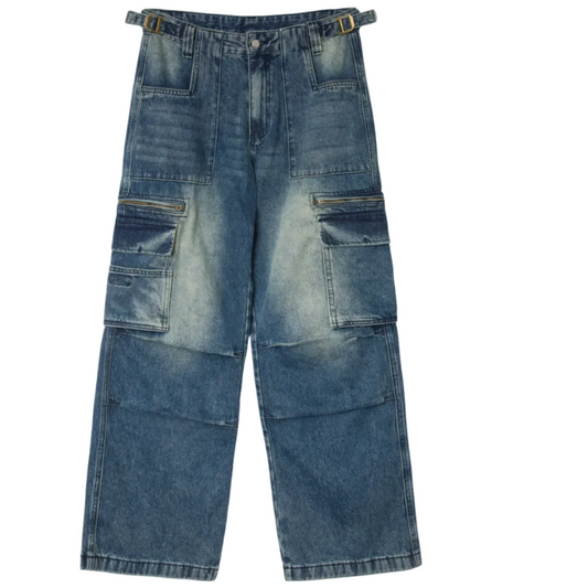 Pythia Belted Cargo Pocket Denim