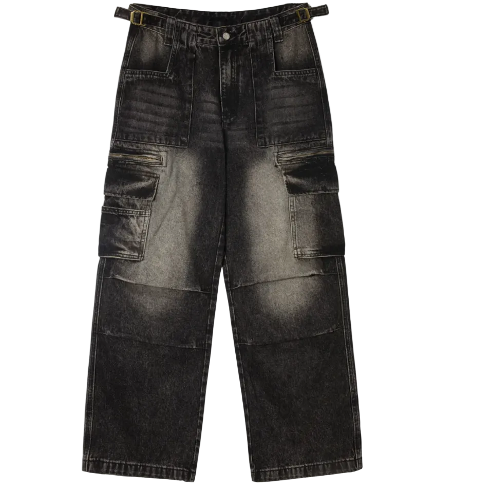 Pythia Belted Cargo Pocket Denim