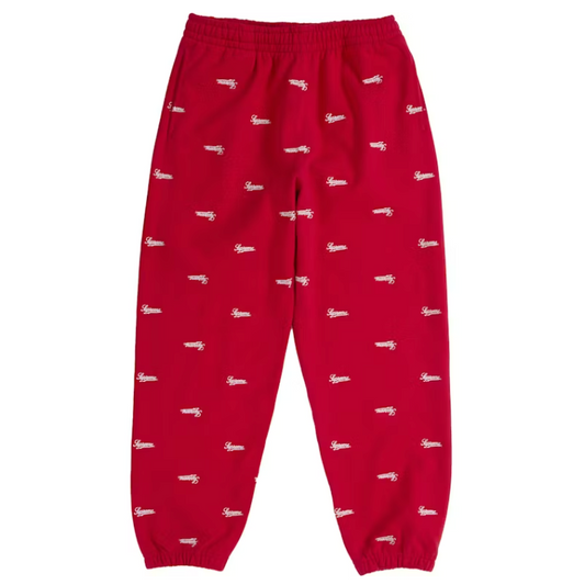 Supreme Repeat Script Sweatpant Red