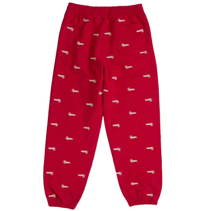 Supreme Repeat Script Sweatpant Red