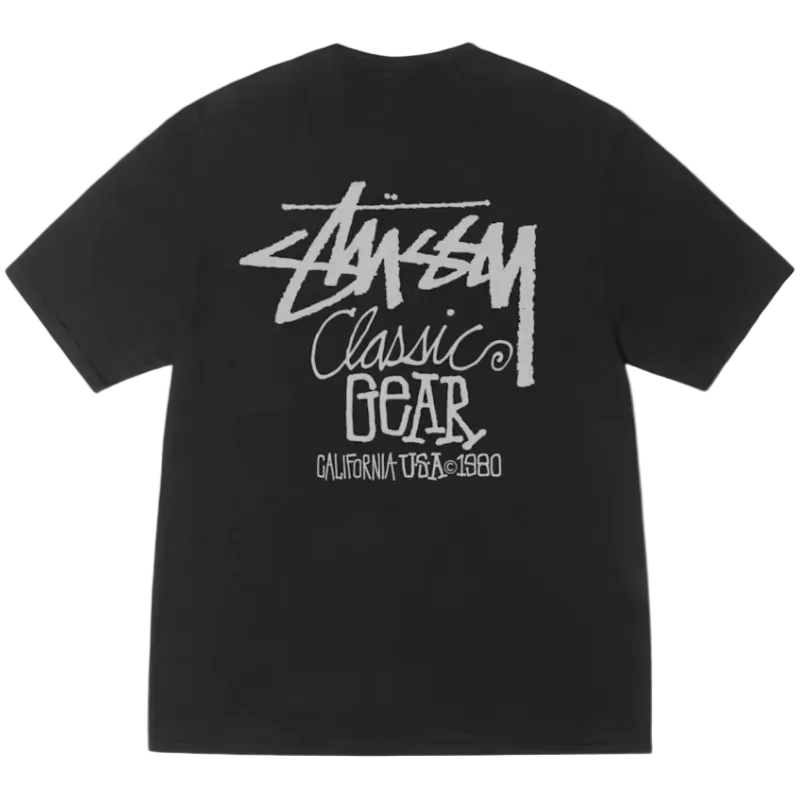 Stussy Classic Gear Pigment Dyed Tee Black