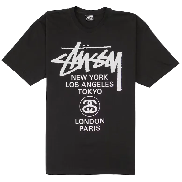 Stussy World Tour Tee Black