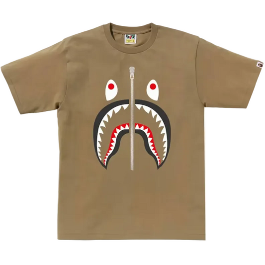 Bape A Bathing Ape Shark Tee Brown