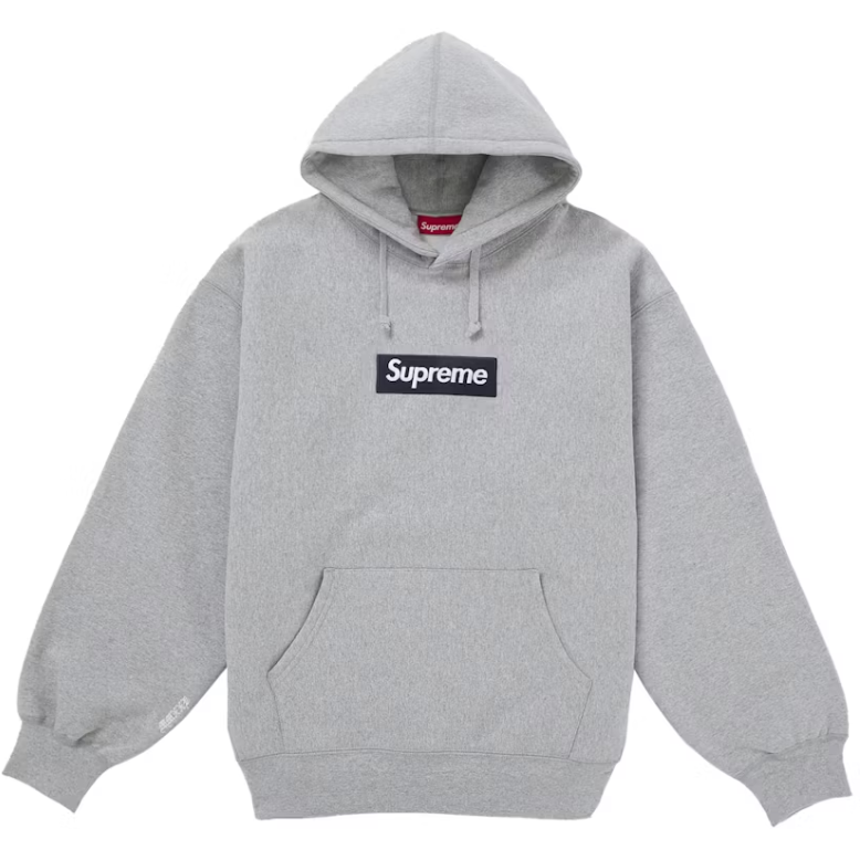 USED Supreme Box Logo Hooded Sweatshirt (FW25) Heather Grey