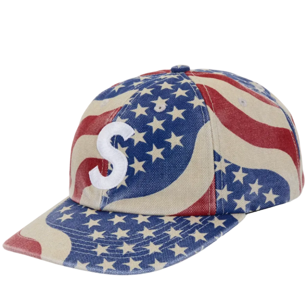 Supreme Pigment Coated S Logo 6-Panel Cap (SS26) Flag