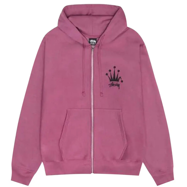 Stussy Regal Crown Zip Hoodie Berry