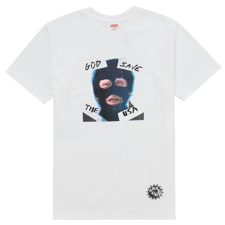 Supreme God Save Us Tee White