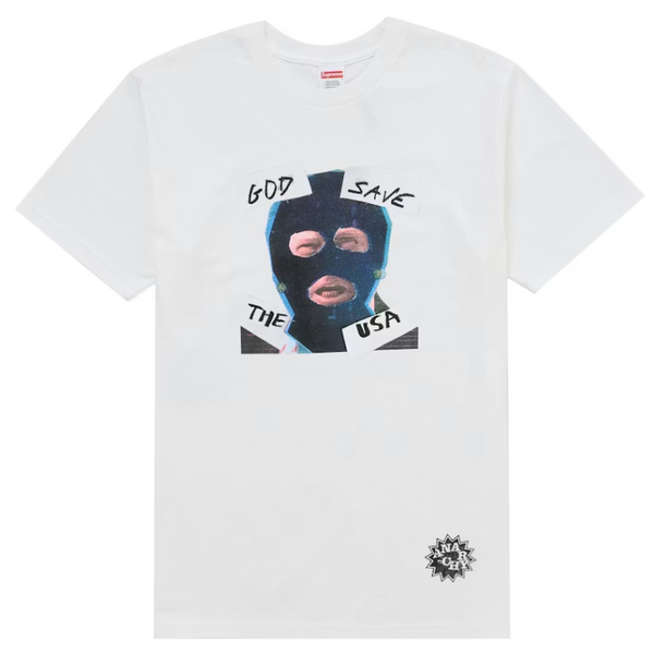 Supreme God Save Us Tee White