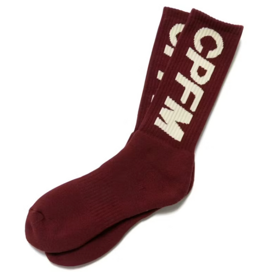 Cactus Plant Flea Market Tube Socks Burgundy