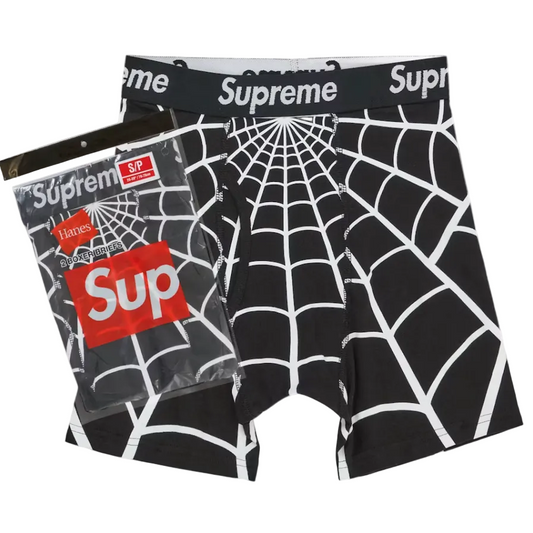 Supreme Hanes Spider-Man Boxer Briefs (2 Pack) Black