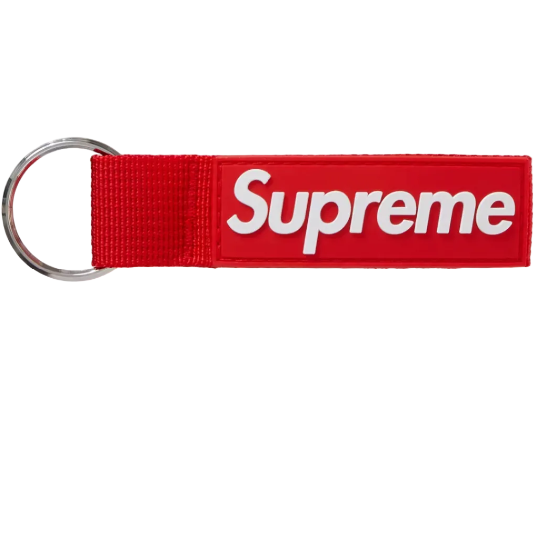Supreme Webbing Keychain Red