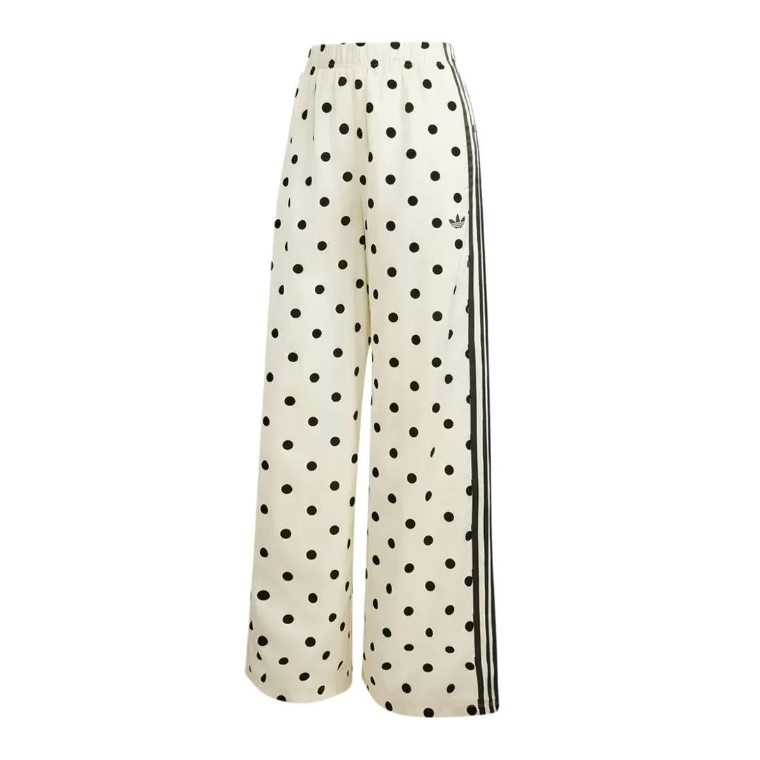 Women’s Satin Polka Dots Wide Leg Pant “Off White” (Asia Sizing)