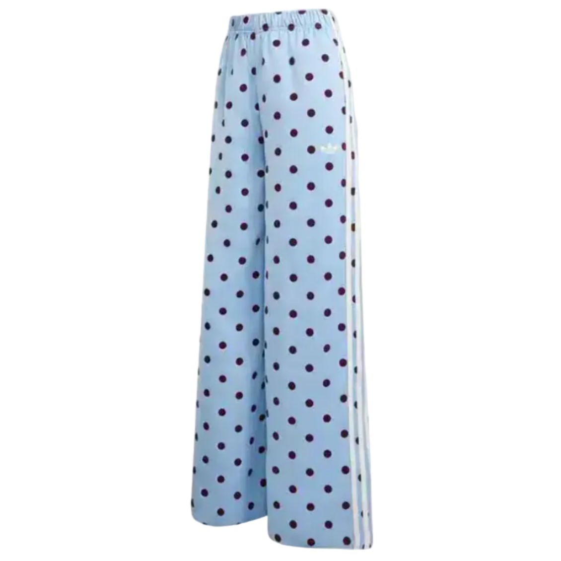 Women’s Satin Polka Dots Wide Leg Pant “Clear Sky” (Asia Sizing)