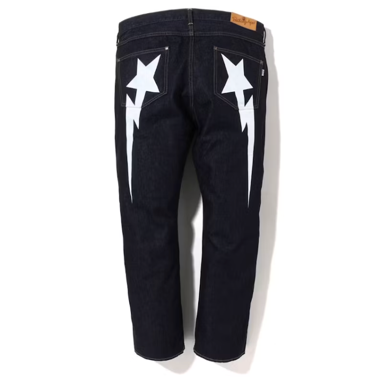 BAPE Bape Sta Relaxed Fit Denim Pants Indigo