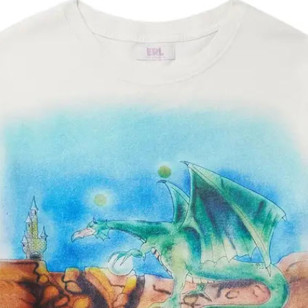 ERL Dragon Print Tee White