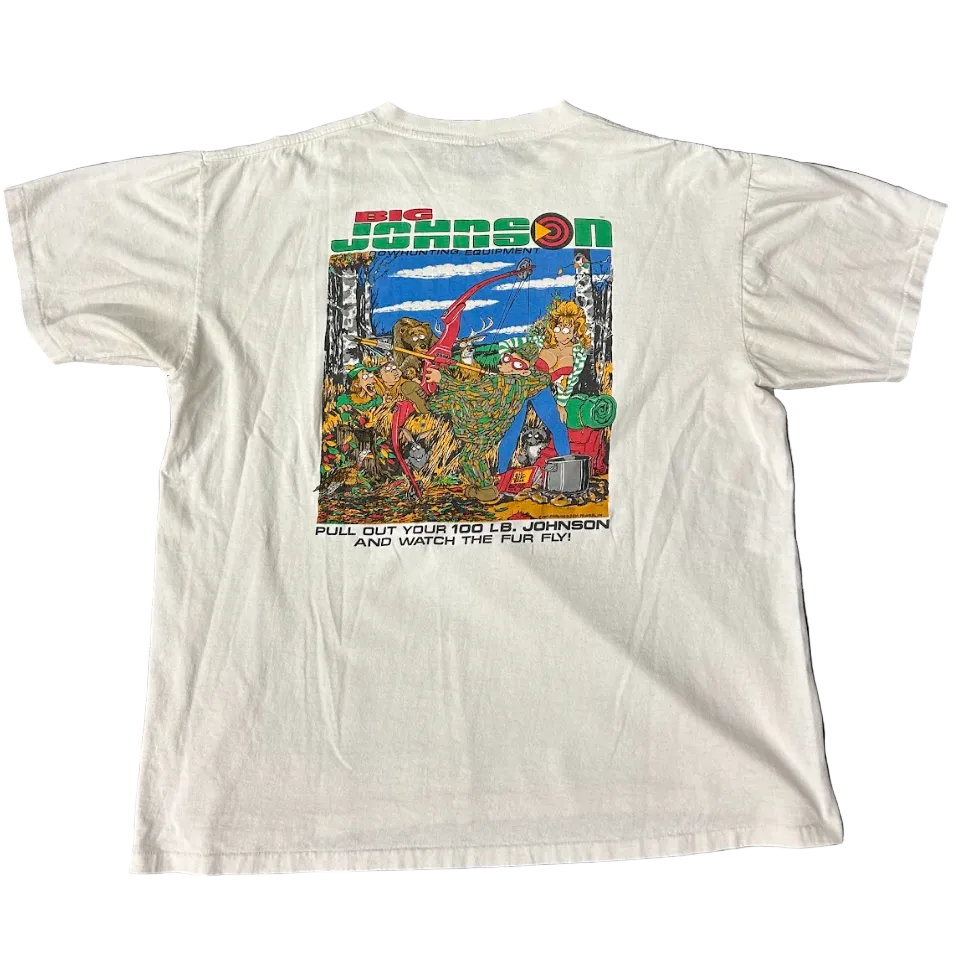 Vintage Big Johnson Bow Hunting Tee White