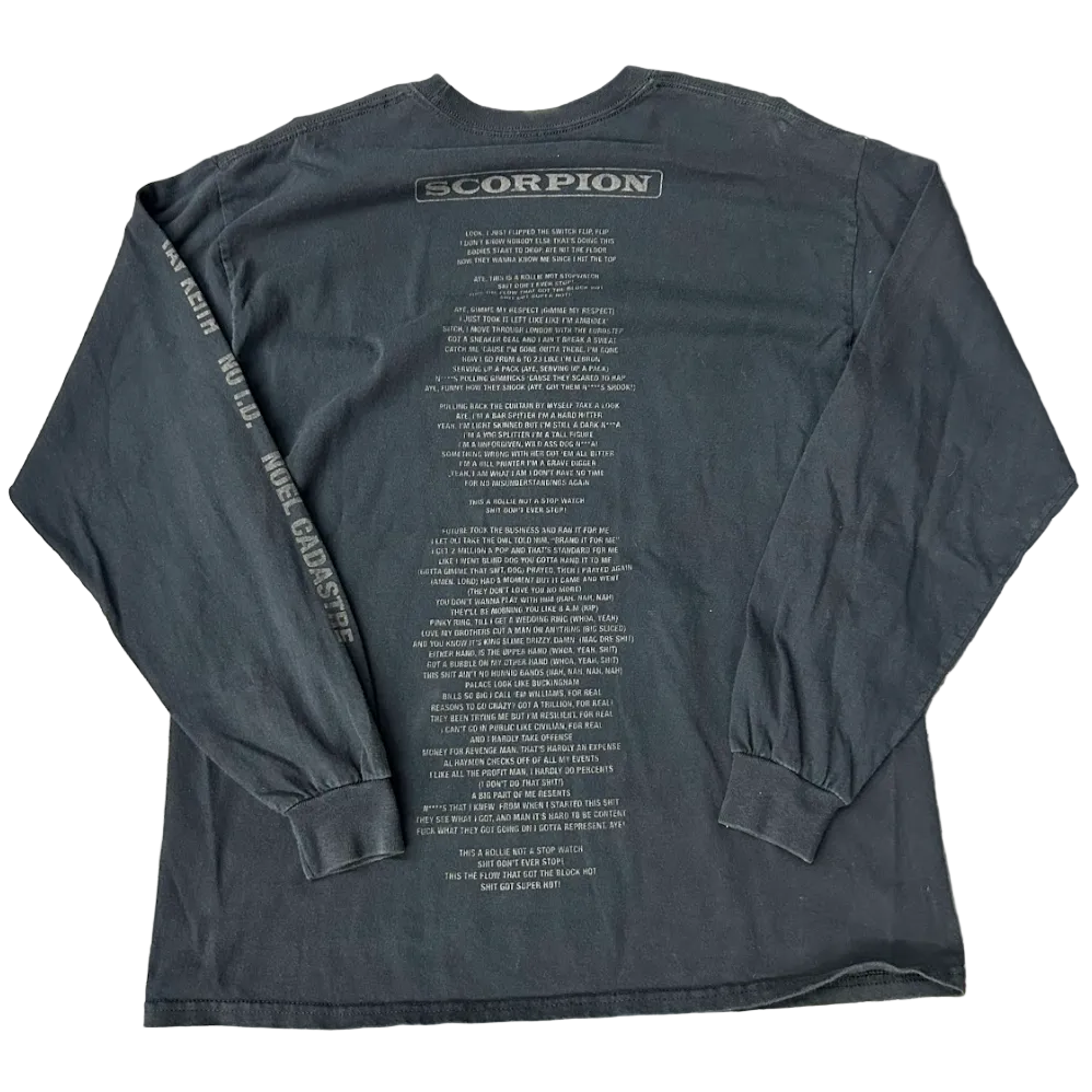 USED Drake Nonstop Lyric Tee Black