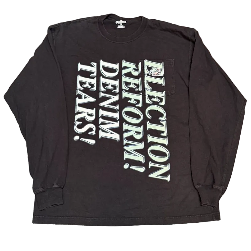 USED Denim Tears Carhartt Election Reform LS Tee Black