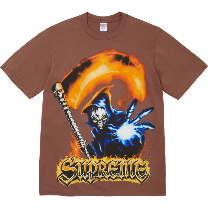 Supreme SS26 Grim Reaper Tee Brown