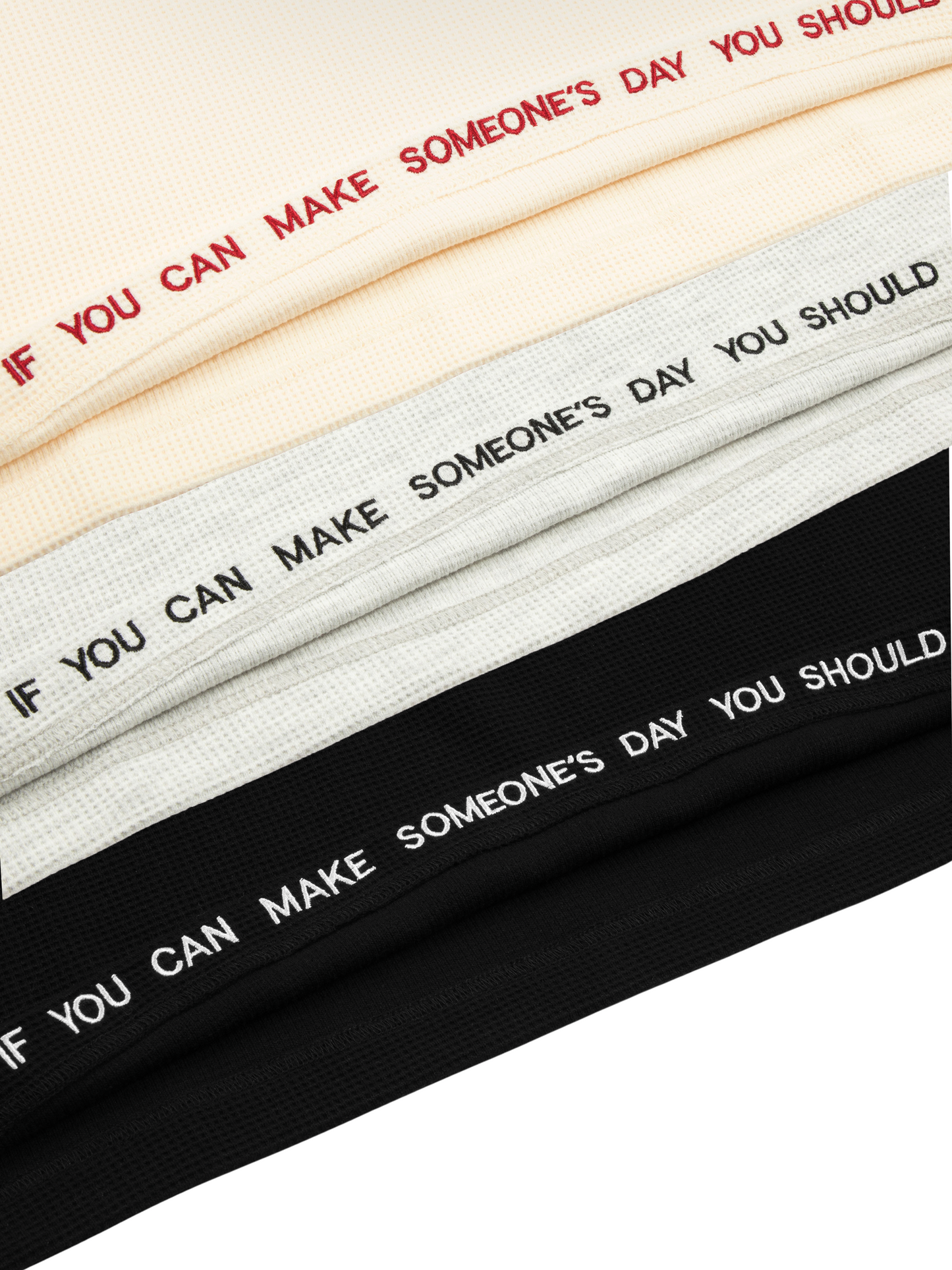 FRAME WAFFLE TEE - 3 PACK