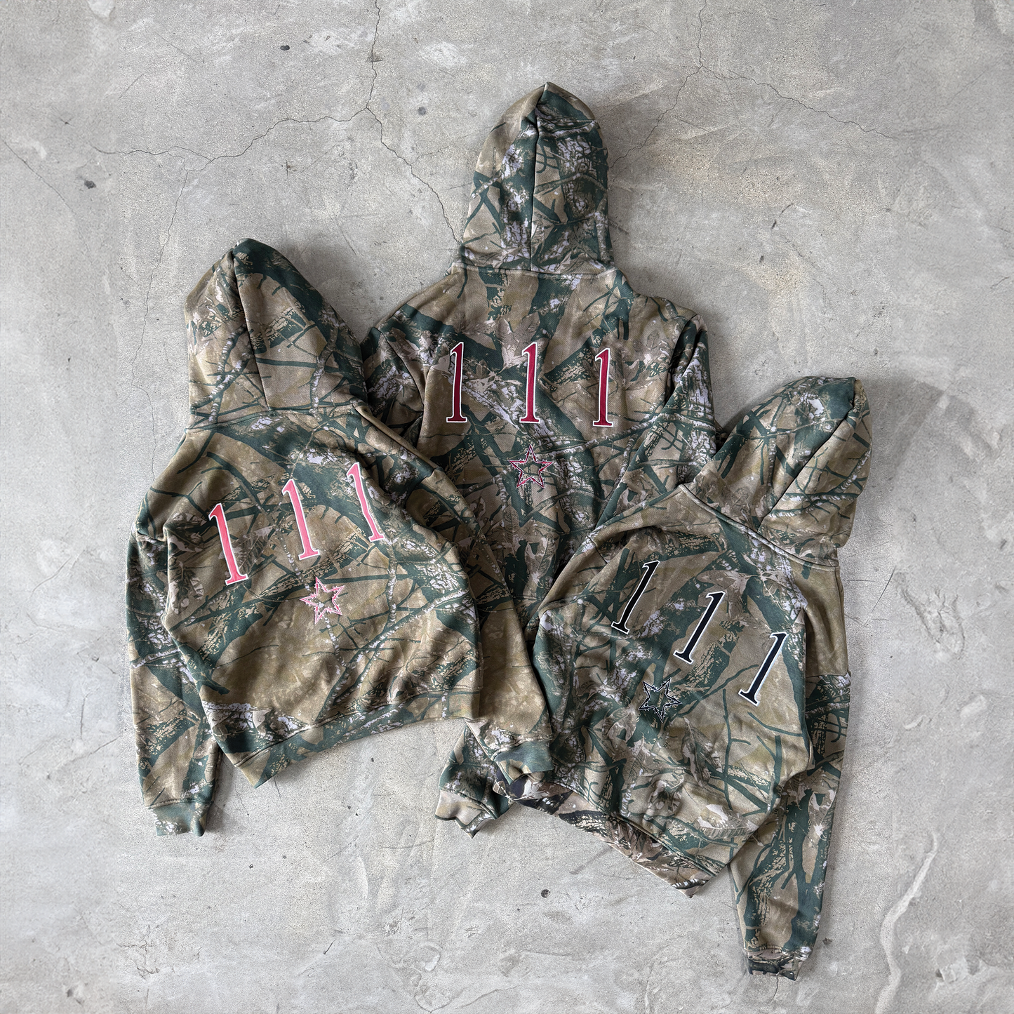 CAMO 111 ZIP HOODIE - BLACK