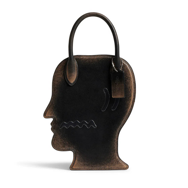 Coach x Brain Dead Logohead Bag In Loved Leather Black Brown