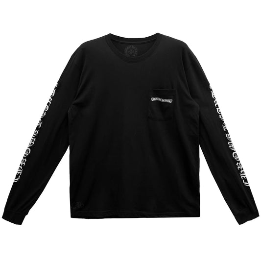 Chrome Hearts Scroll Logo LS Tee Black