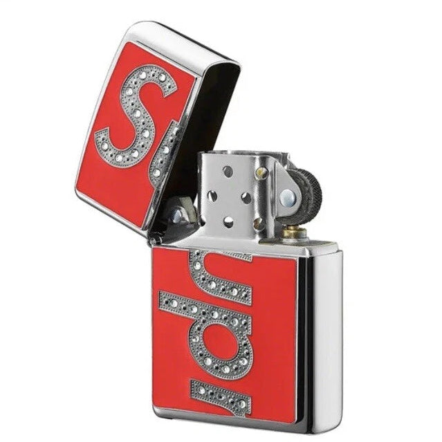 Supreme Zippo Supreme Logo Swarovski