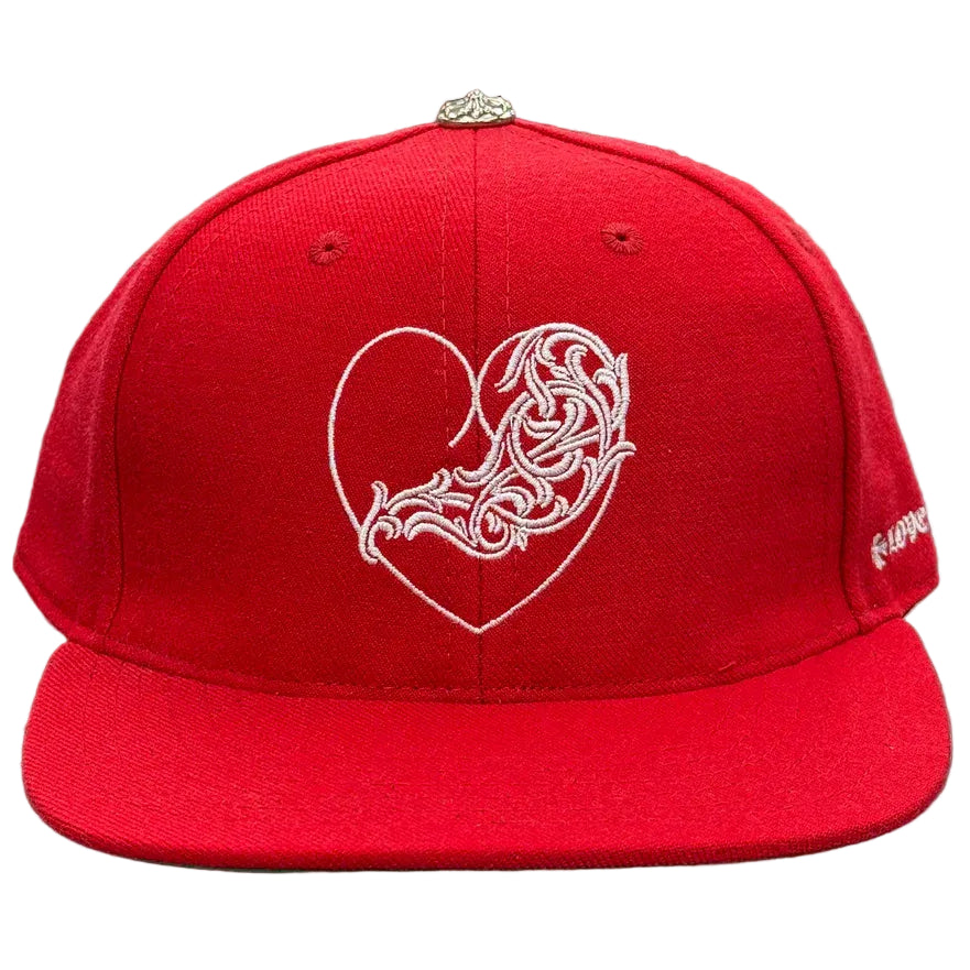 Chrome Hearts Love You Fitted Hat Red (7 1/2)