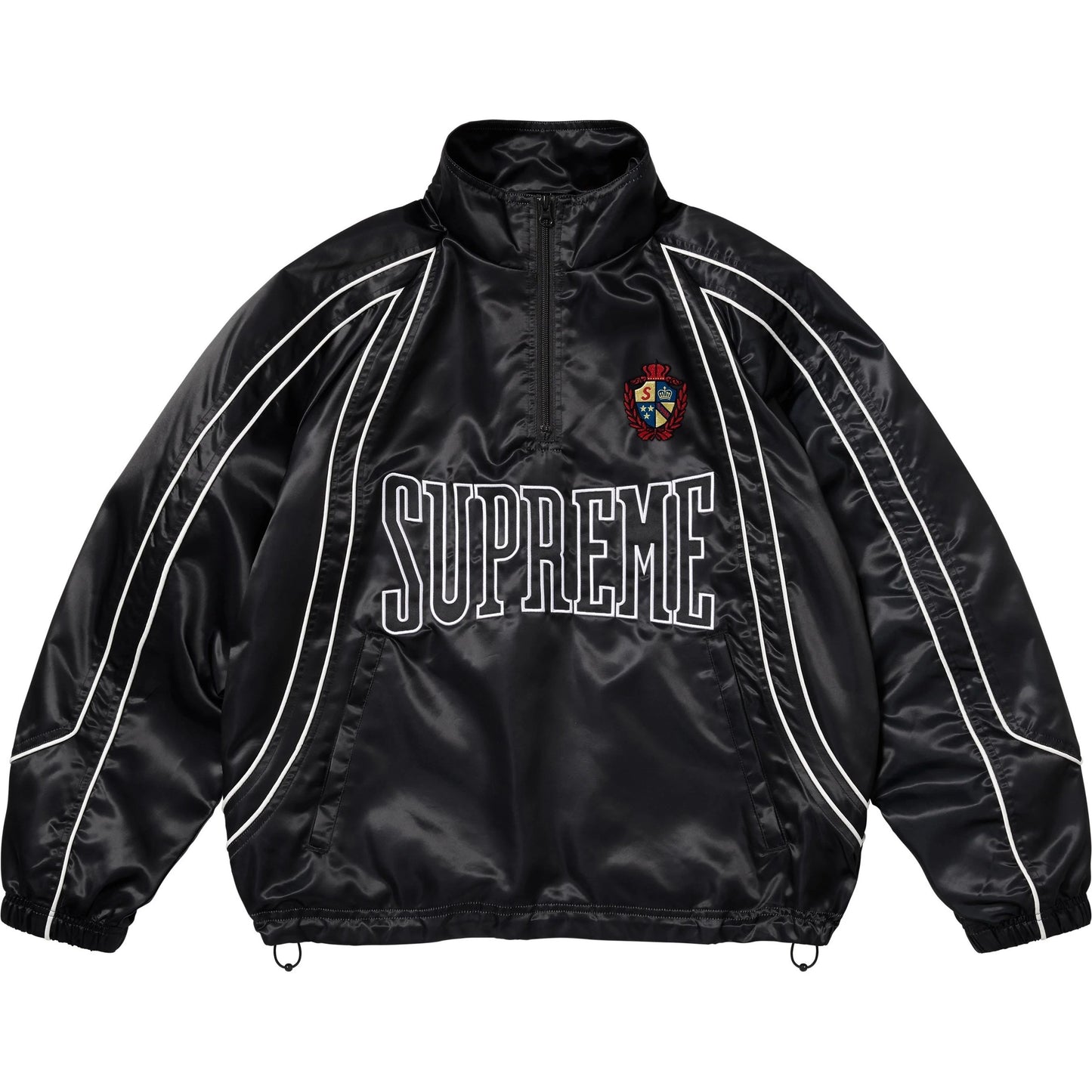 Supreme Satin Piping Pullover Quarter Zip