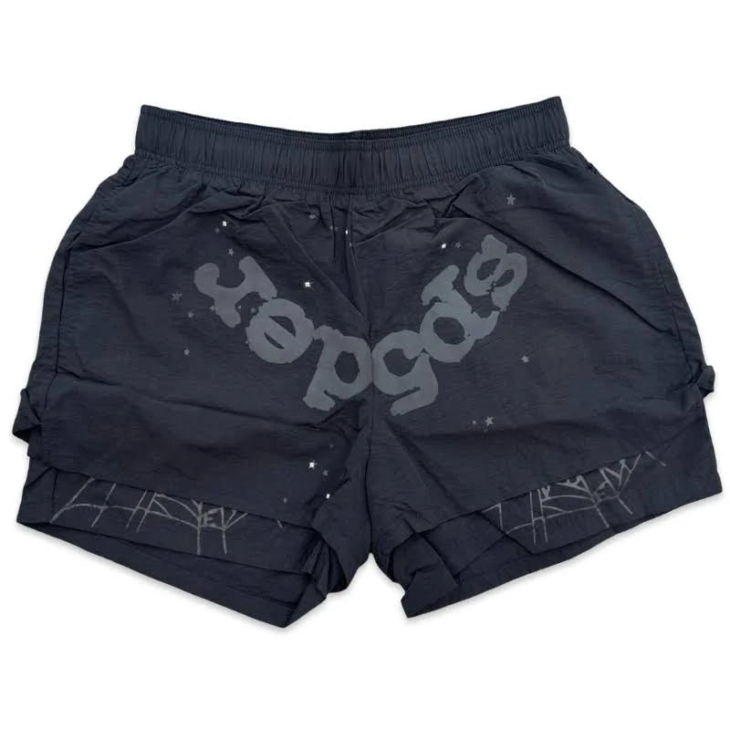 USED Sp5der OG Web Double Layer Short Black