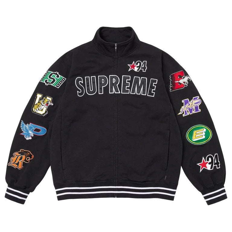 USED Supreme Mascots Zip Up Sweatshirt Black