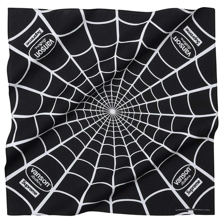 Supreme Vanson Leathers Spider-Man Bandana Black
